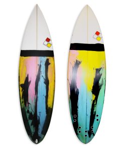 NIC 5 fin round tail #8614. High performance short board with resin tints.