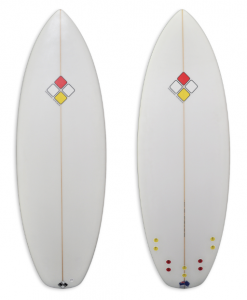 MT-3 performance short board smaller for the kids with white foam spray