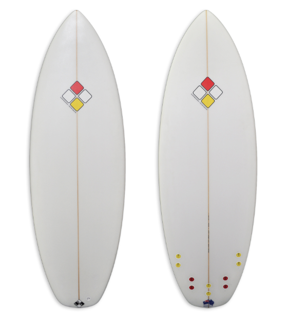 MT-3 performance short board smaller for the kids with white foam spray